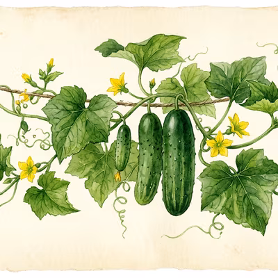How to grow cucumbers — fresh cucumbers on the vine